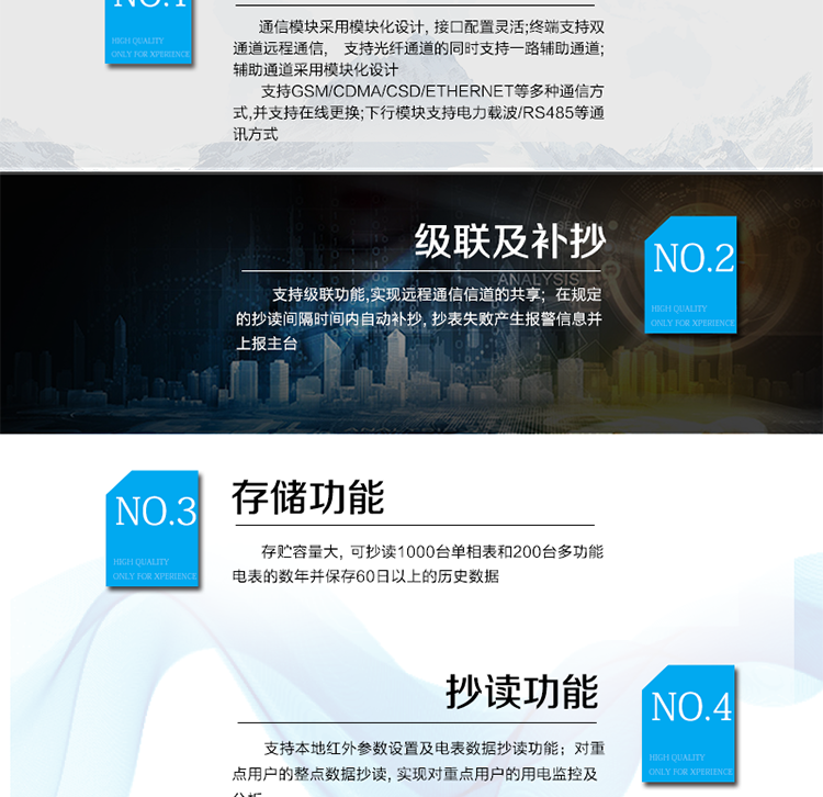 智能載波抄表集中器
       智能載波抄表集中器是完全符合《電力用戶用電信息采集系統(tǒng)功能規(guī)范》等國(guó)網(wǎng)標(biāo)準(zhǔn)，是低壓電力線集中抄表的主要設(shè)備。